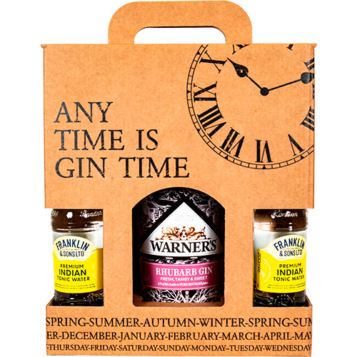 Gin Time - Warner Rhubarb Gin & 4 x Indian Tonic