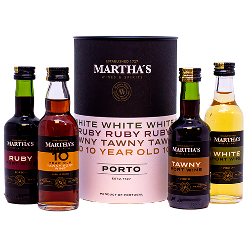Martha's Miniature Port 10Y, Tawny, White, Ruby (4 x 5cl)