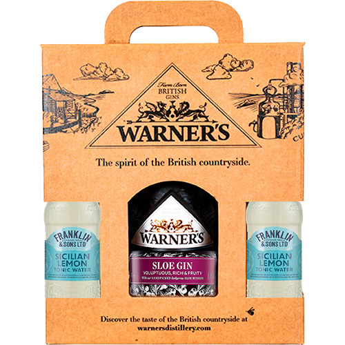 Gin Time - Warner's Box Sloe Gin & 4 x Lemon Tonic